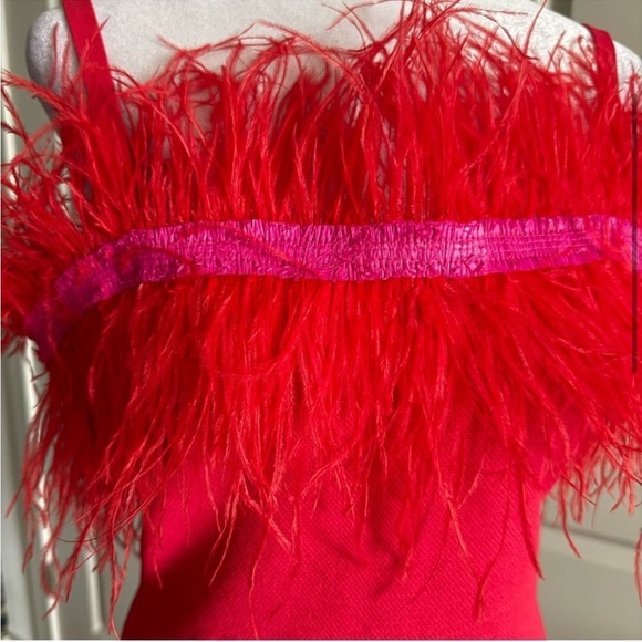 STAUD Pink Feather Mini Dress - Picture 6 of 7